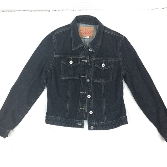 Guess Jackets & Coats | Guess Dark Wash Denim Jacket | Poshmark